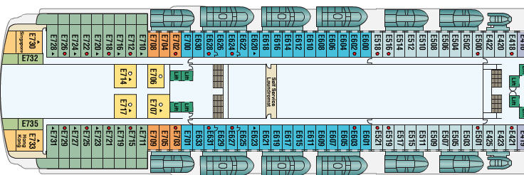 the deck plan showing our room